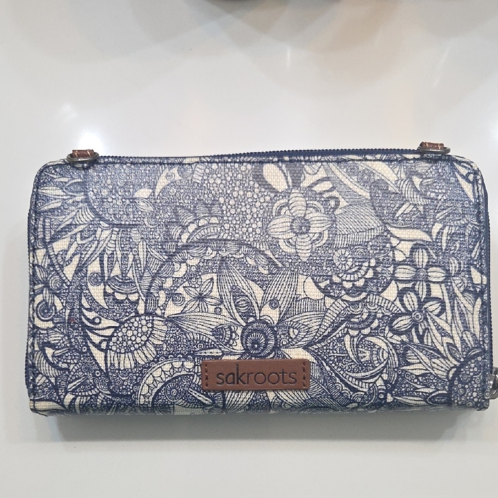 Sakroots Blue and Brown Women's Wallet